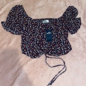 Cap Sleeve Floral Blouse